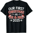 thumbnail image 1 of Playful Comfort Tee - Couple Wife Husband Our First Christmas As Mr & Mrs 2025 T-Shirt, 1 of 4