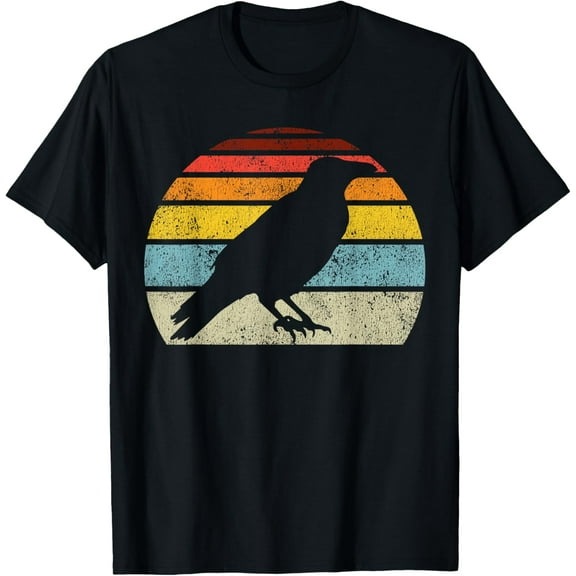 Playful Comfort Tee - Crow Vintage Raven Gothic Retro Bird Lover Gifts Women Men T-Shirt