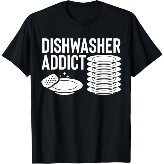 Playful Comfort Tee - Dishwasher Addict Kitchen Helper T-Shirt
