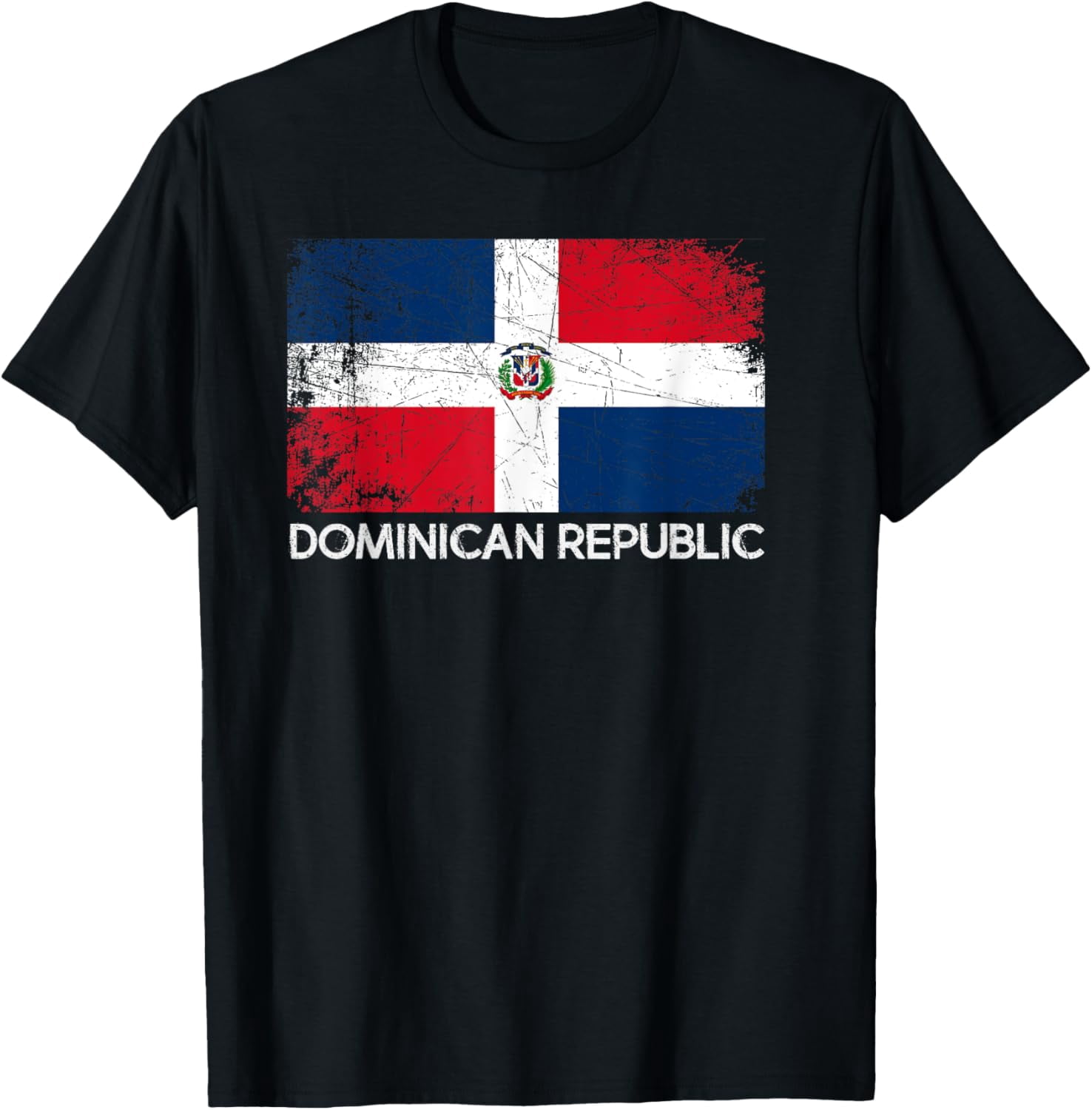 T-shirt Patriotique République Dominicaine - Coton, Fait Main US, Neuf Avec étiquettes
