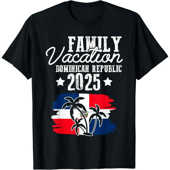 Playful Comfort Tee - Dominican Republic Family Trip 2025 Reunion Vacation Flag T-Shirt
