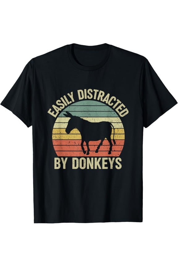 Playful Comfort Tee - Easily Distracted by Donkeys T-Shirt