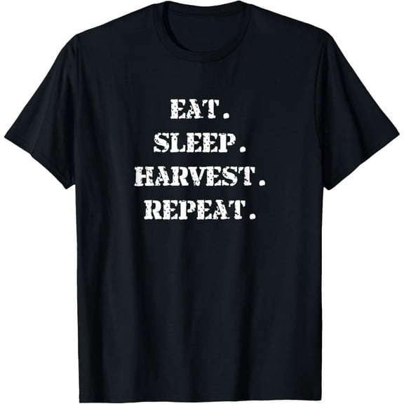 Playful Comfort Tee - Eat Sleep Harvest Repeat Funny Joke Farmer T-Shirt T-Shirt