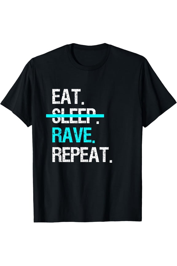 Playful Comfort Tee - Eat Sleep Rave Repeat Music Festival T-Shirt T-Shirt