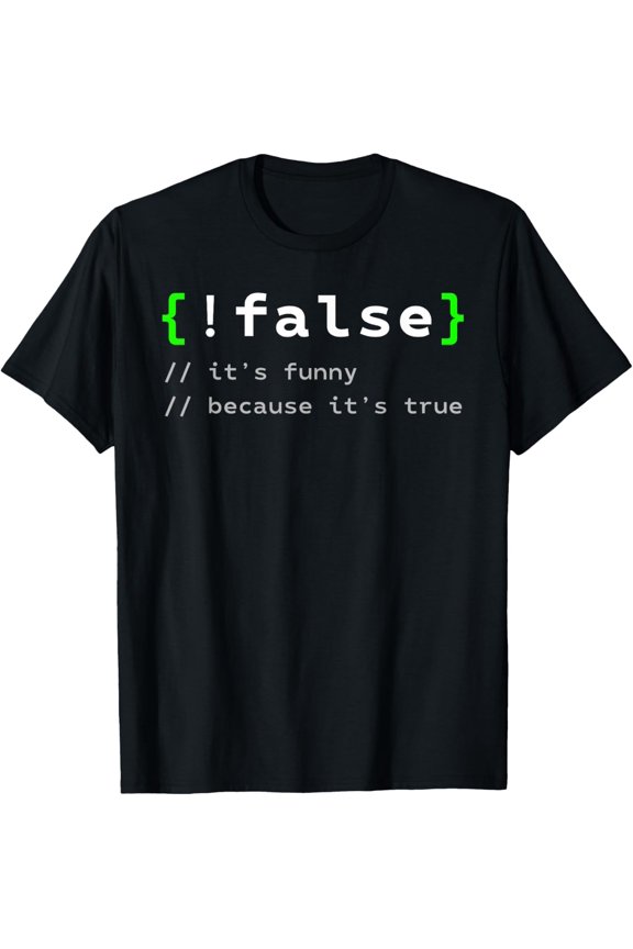 Playful Comfort Tee - ! False - Funny Coding Programmer Gift Computer Programming T-Shirt