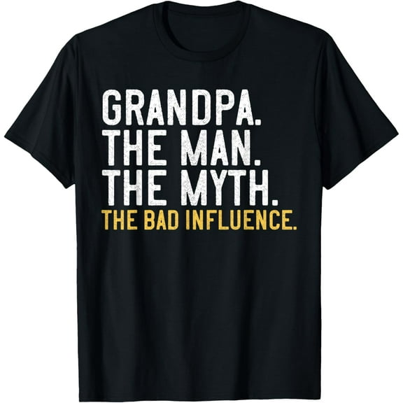 Playful Comfort Tee - Father's Day Gift Grandpa The Man The Myth The Bad Influence T-Shirt