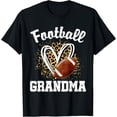 thumbnail image 1 of Playful Comfort Tee - Football Grandma Leopard Heart T-Shirt, 1 of 4
