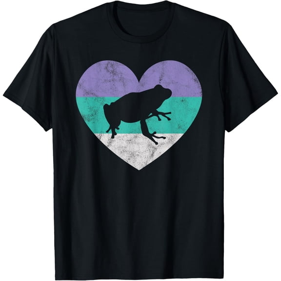 Playful Comfort Tee - Frog Gift Shirt For Women & Girls Retro Cute | Distressed