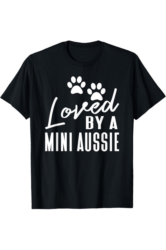 Playful Comfort Tee - Fun Loved By A Mini Aussie Gift Australian Shepherd Owner T-Shirt