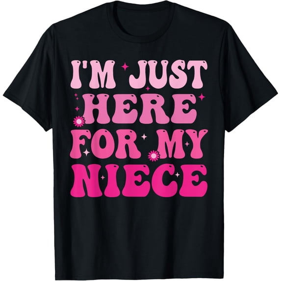 Playful Comfort Tee - Funny Aunt Life Auntie Groovy I'm Just Here For My Niece T-Shirt