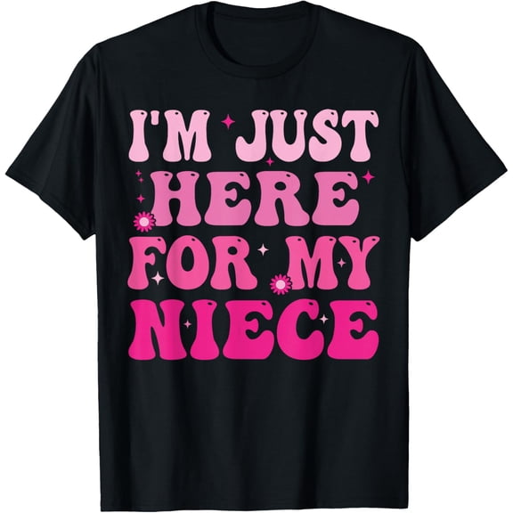 Playful Comfort Tee - Funny Aunt Life Auntie Groovy I'm Just Here For My Niece T-Shirt