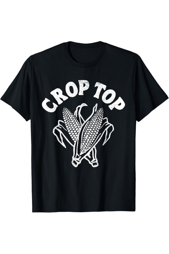 Playful Comfort Tee - Funny Crop Top Corn T-Shirt
