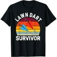thumbnail image 1 of Playful Comfort Tee - Funny Lawn Dart Survivor Retro Vintage Yard Darts Women Men T-Shirt, 1 of 4