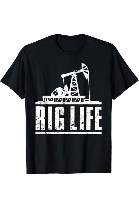 Playful Comfort Tee - Funny Oil Rig Art Men Dad Oil Field Roughneck Rig Operator T-Shirt
