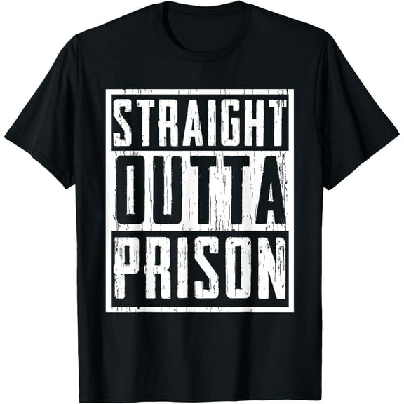 Playful Comfort Tee - Funny Straight Outta Prison Gift For Men Women Cool Prisoner T-Shirt