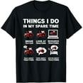 thumbnail image 1 of Playful Comfort Tee - Funny Tractors lover 6 Things I Do In My Spare Time Tractor T-Shirt, 1 of 4