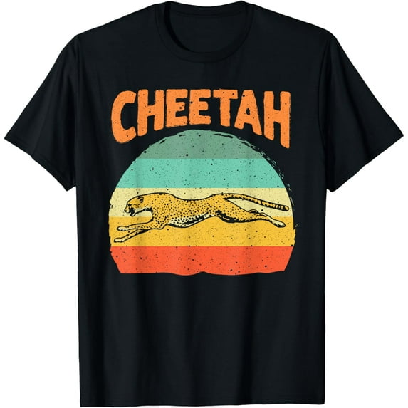Playful Comfort Tee - Funny Vintage Cheetah Art Boys Girls Leopard Safari Wildlife T-Shirt