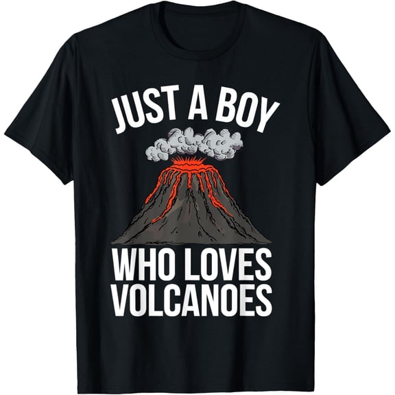 Playful Comfort Tee - Funny Volcano Design For Boys Kids Men Lava Volcano Lovers T-Shirt