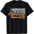 thumbnail image 1 of Playful Comfort Tee - Funny Wooden Spoon Survivor T-shirt For Men T-Shirt, 1 of 4