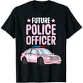 thumbnail image 1 of Playful Comfort Tee - Future Police Officer Policewoman Cop Girls Kids Toddler T-Shirt, 1 of 4