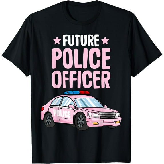 Playful Comfort Tee - Future Police Officer Policewoman Cop Girls Kids Toddler T-Shirt