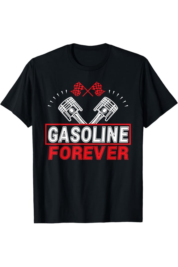 Playful Comfort Tee - Gasoline Forever Funny Gas Cars T-Shirt