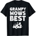 thumbnail image 1 of Playful Comfort Tee - Grampy Mows Best Funny Lawn Mower T-Shirt, 1 of 4