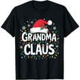 thumbnail image 1 of Playful Comfort Tee - Grandma Claus Christmas Lights Santa Family Matching Women T-Shirt, 1 of 4
