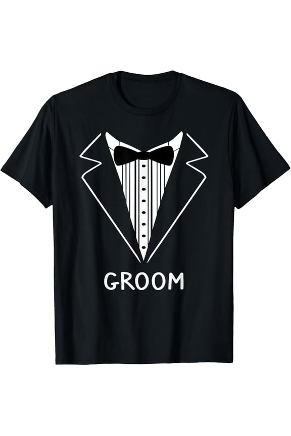 Playful Comfort Tee - Groom Wedding Tux Bachelor Ceremony Best Man T-Shirt