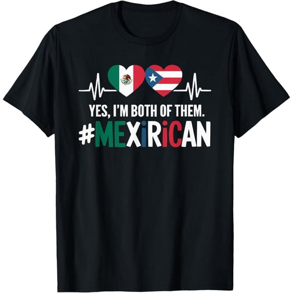 Playful Comfort Tee - Half Mexican Half Puerto Rican Puerto Rico Flag Mexico T-Shirt