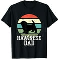 thumbnail image 1 of Playful Comfort Tee - Havanese Dad I Retro Havanese T-Shirt, 1 of 4