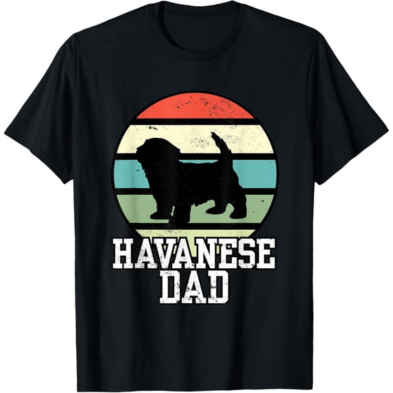 Playful Comfort Tee - Havanese Dad I Retro Havanese T-Shirt