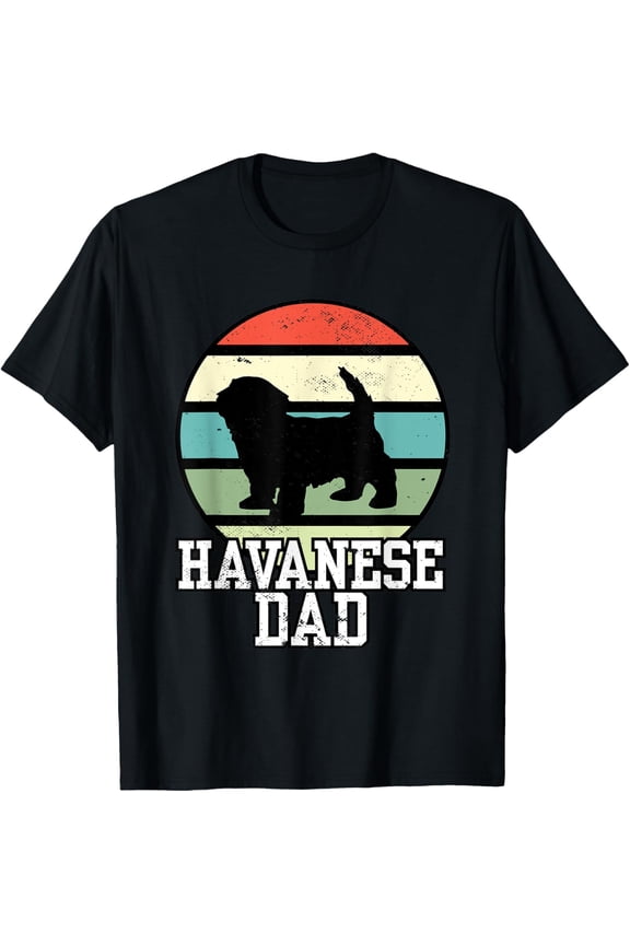 Playful Comfort Tee - Havanese Dad I Retro Havanese T-Shirt