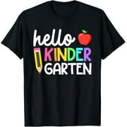 CHUTIAN Playful Comfort Tee - Hello Kindergarten Team Kinder Back to School Teacher Kids T-Shirt