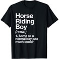 thumbnail image 1 of Playful Comfort Tee - Horse Riding Boy Definition Funny Sports T-Shirt, 1 of 4