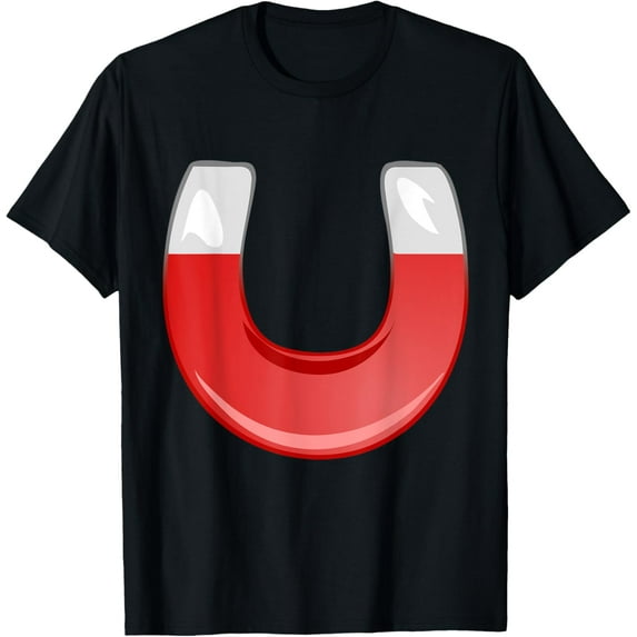 Playful Comfort Tee - Horseshoe Magnet T-Shirt Metal Magnetic Magnetism Tee T-Shirt