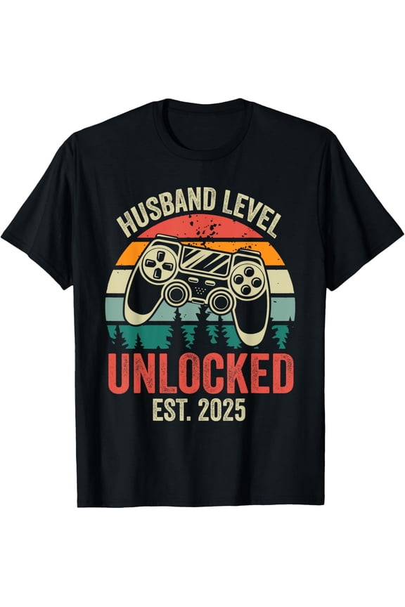 Playful Comfort Tee - Husband Level Unlocked Est.2025 I Leveled Up To Husband T-Shirt