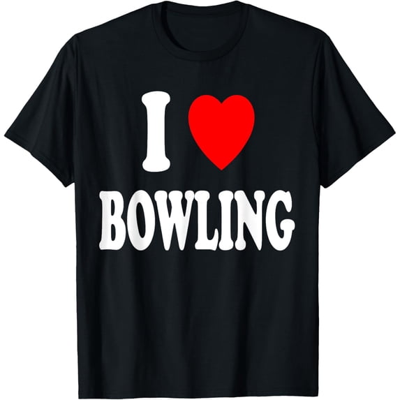Playful Comfort Tee - I Heart (Love) Bowling T-Shirt