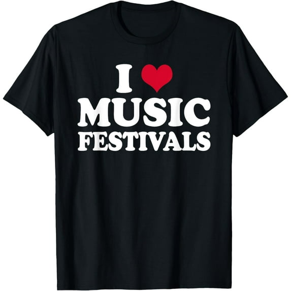 Playful Comfort Tee - I Love Music Festivals T-Shirt