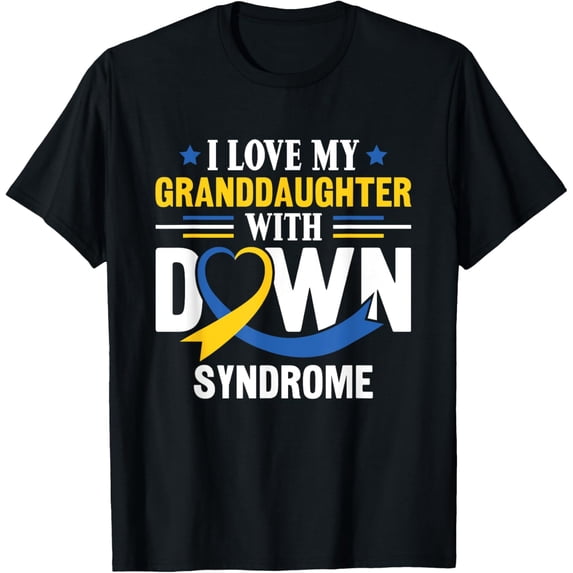 Playful Comfort Tee - I Love My Granddaughter Ribbon Down Syndrome Awareness T-Shirt