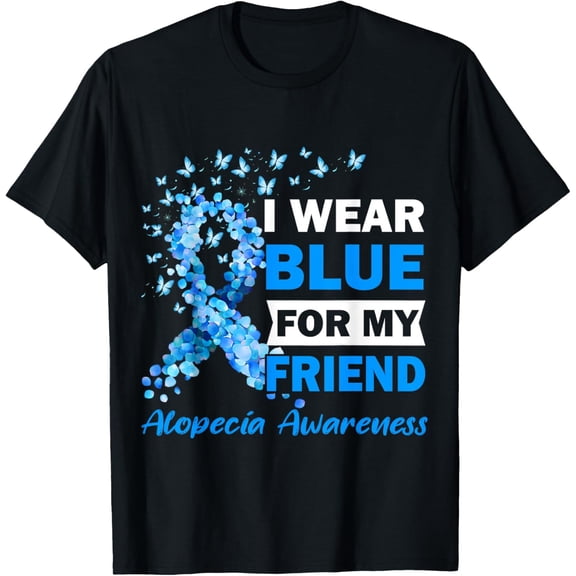 Playful Comfort Tee - I Wear Blue for My Friend Alopecia Areata Awareness T-Shirt