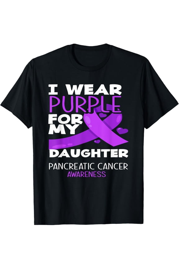 Playful Comfort Tee - I Wear Purple For My Daughter Pancreatic Cancer Awareness T-Shirt