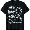 thumbnail image 1 of Playful Comfort Tee - I Wear White For My Mom Lung Cancer Awareness Butterflies T-Shirt, 1 of 4