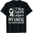 thumbnail image 1 of Playful Comfort Tee - I Wear White For My My Uncle Lung Cancer Awareness T-Shirt, 1 of 4