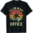 thumbnail image 1 of Playful Comfort Tee - I'll Be In My Office Logging Retro Bigfoot Carrying Chainsaw T-Shirt, 1 of 4