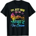 thumbnail image 1 of Playful Comfort Tee - I'm Just Here For The Free Ice Cream Family Cruise Trip 2025 T-Shirt, 1 of 4