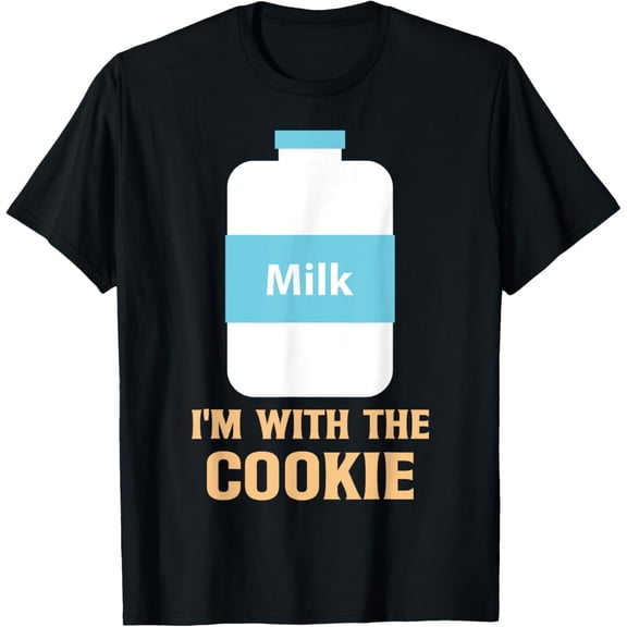 Playful Comfort Tee - I'm With The Cookie and Milk Matching Best Friend Couples T-Shirt