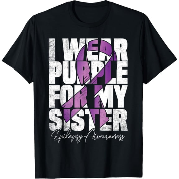 Playful Comfort Tee - I wear Purple for my Sister Epilepsy Awareness T-Shirt