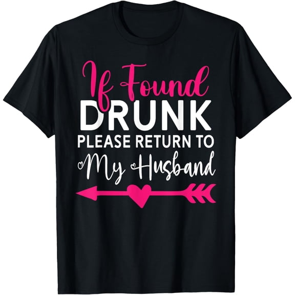 Playful Comfort Tee - If Found Drunk Please Return To Husband Couples Funny T-Shirt