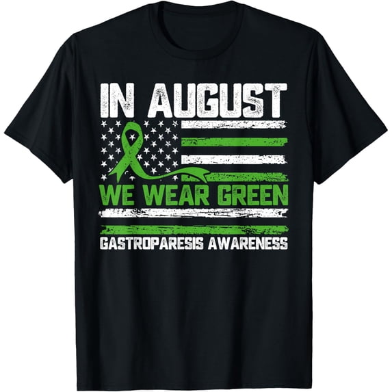 Playful Comfort Tee - In August We Wear Green Gastroparesis Awareness T-Shirt